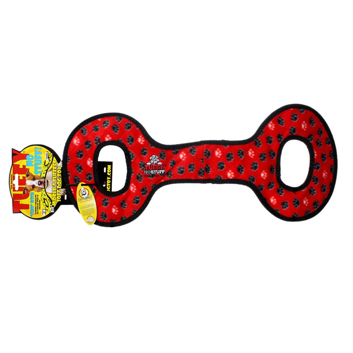 Tuffy No Stuff Ultimate Tug-O-War - Red, Squeaky Dog Toy