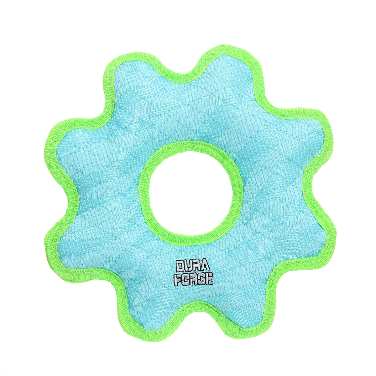 DuraForce Med Gear Ring - Blue, Durable, Squeaky Dog Toy