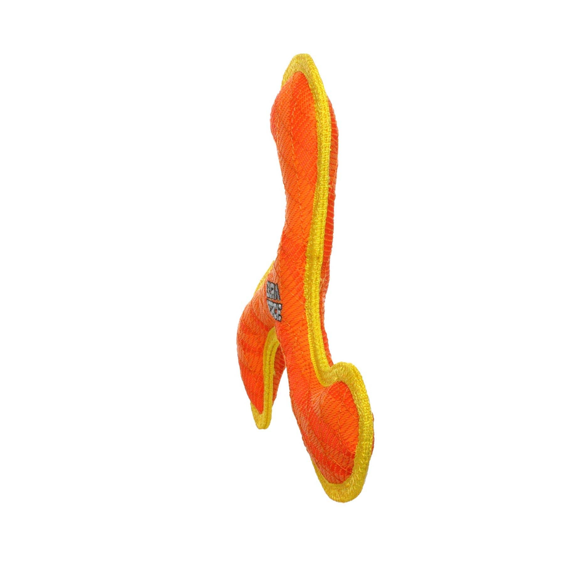 DuraForce Boomerang Tiger - Orange, Durable, Squeaky Dog Toy