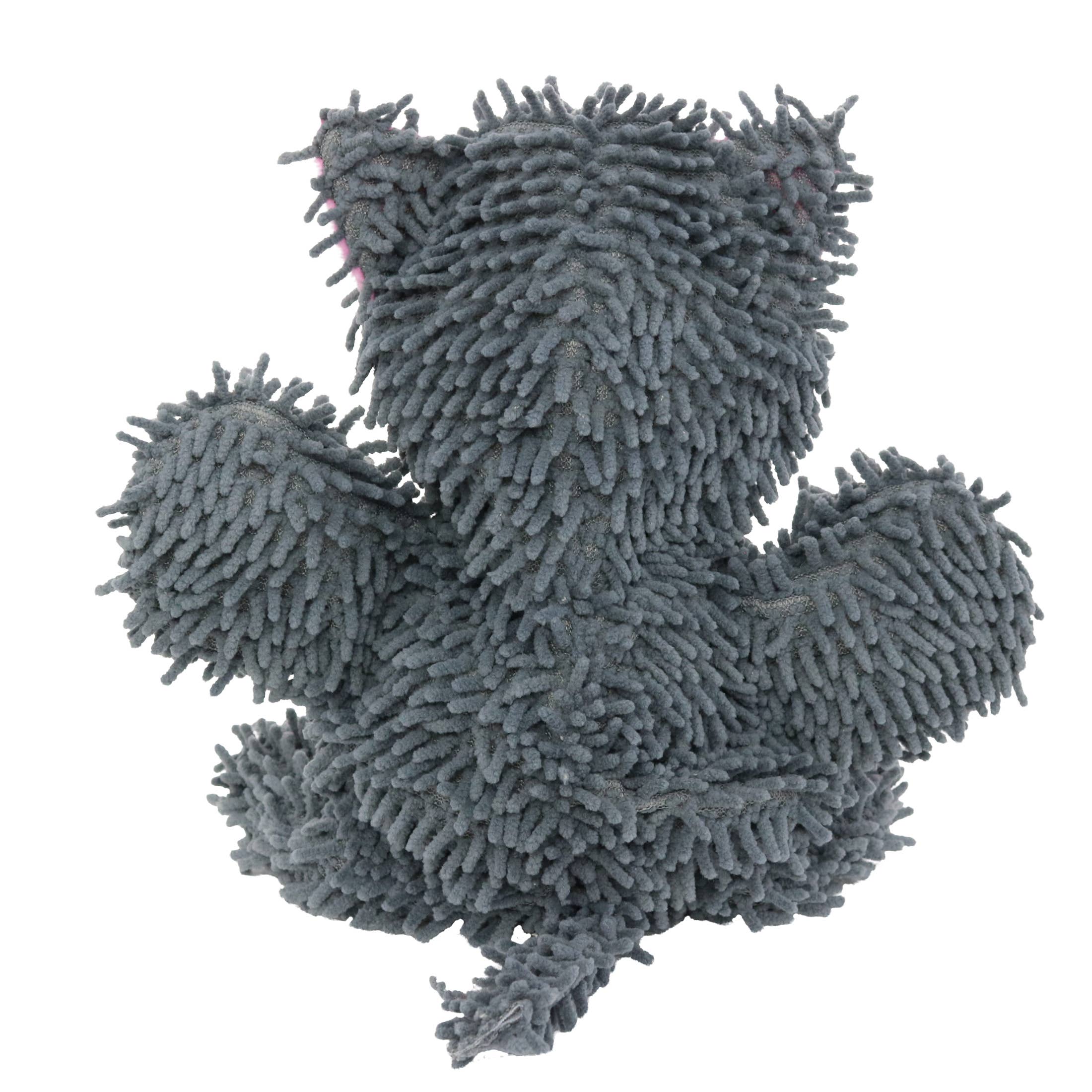 Mighty Microfiber Ball Gray Cat, Plush Squeaky Dog Toy