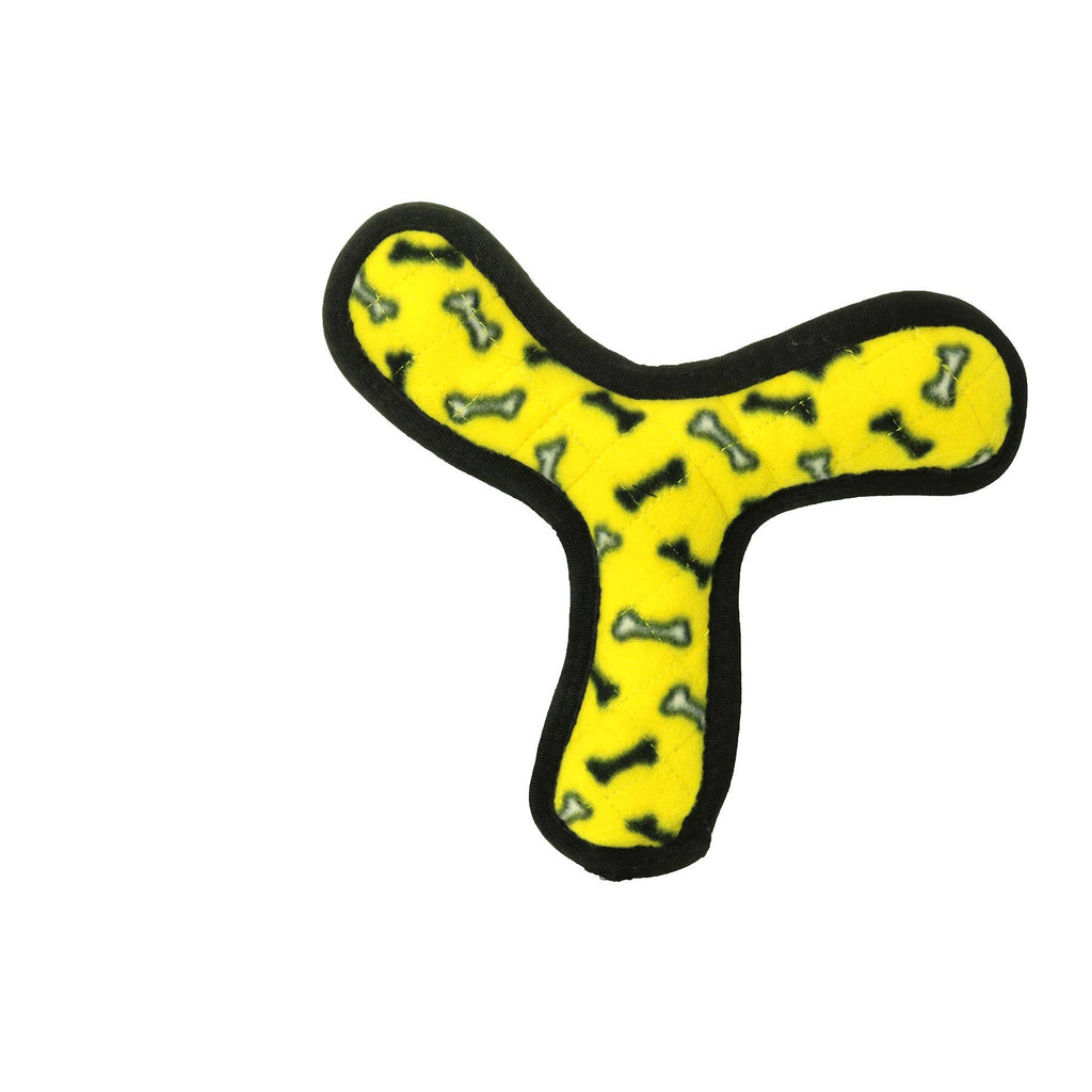 Tuffy Ultimate Boomerang - Yellow Bone, Squeaky Dog Toy
