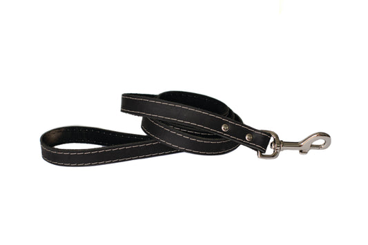 Pro Leather Dog Leash Hunting Traditional Style Steel Snap