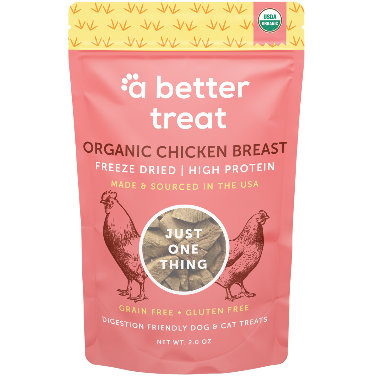 Organic Freeze Dried Chicken Breast Dog and Cat Treats