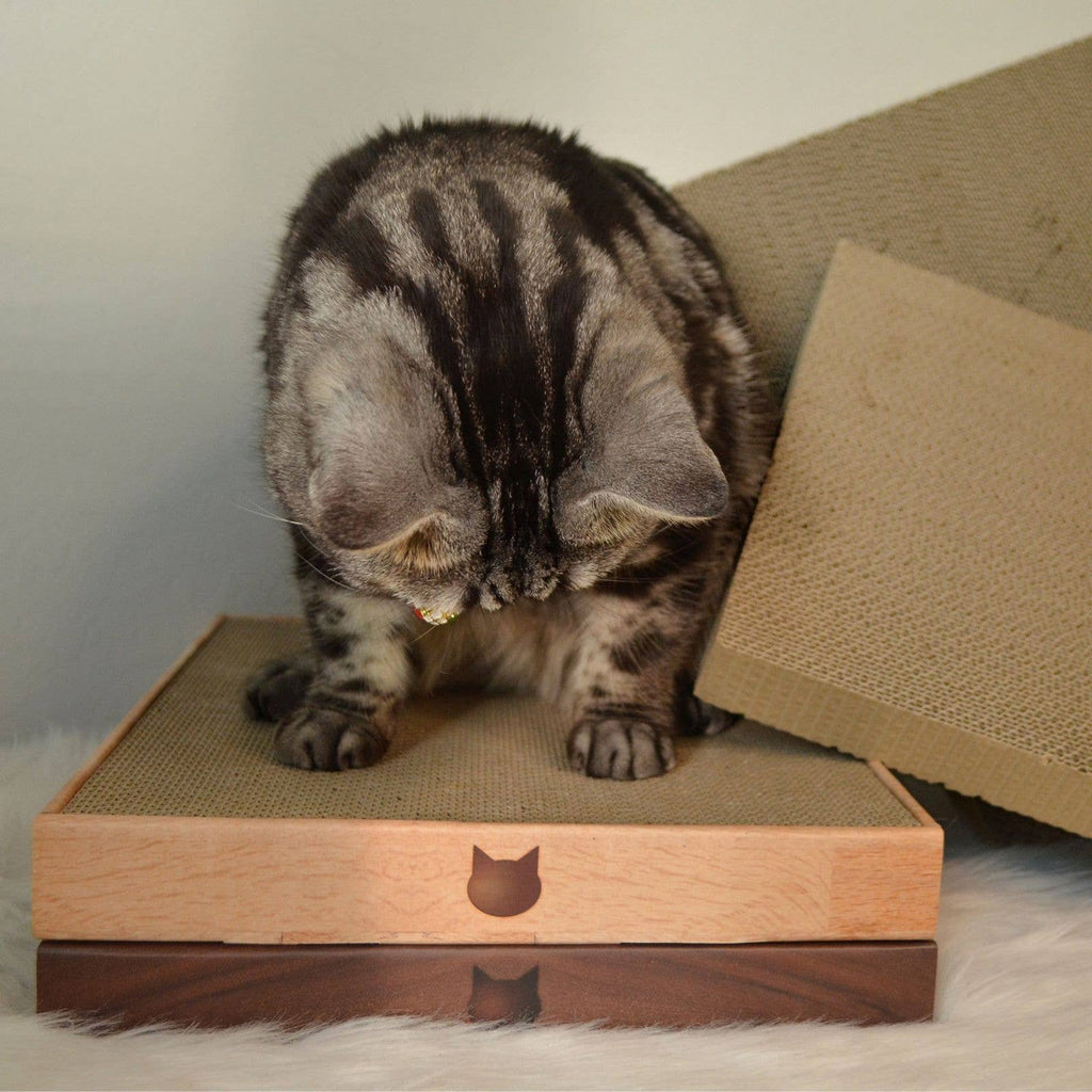 Premium High-density Cat Scratcher (Dark Cherry)
