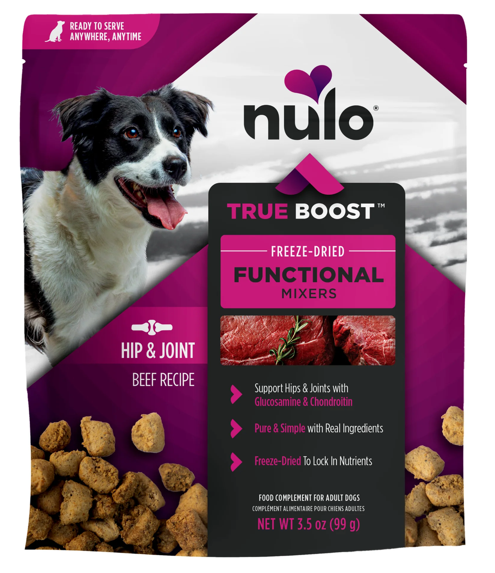 NULO DOG TRUE BOOST FREEZE-DRIED FUNCTIONAL MIXERS HIP & JOINT BEEF RECIPE 3.5OZ BAG