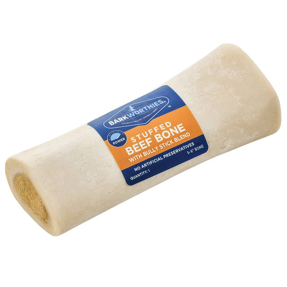 Barkworthies 5-6" Shin Bone Stuffed w/Bully Stick