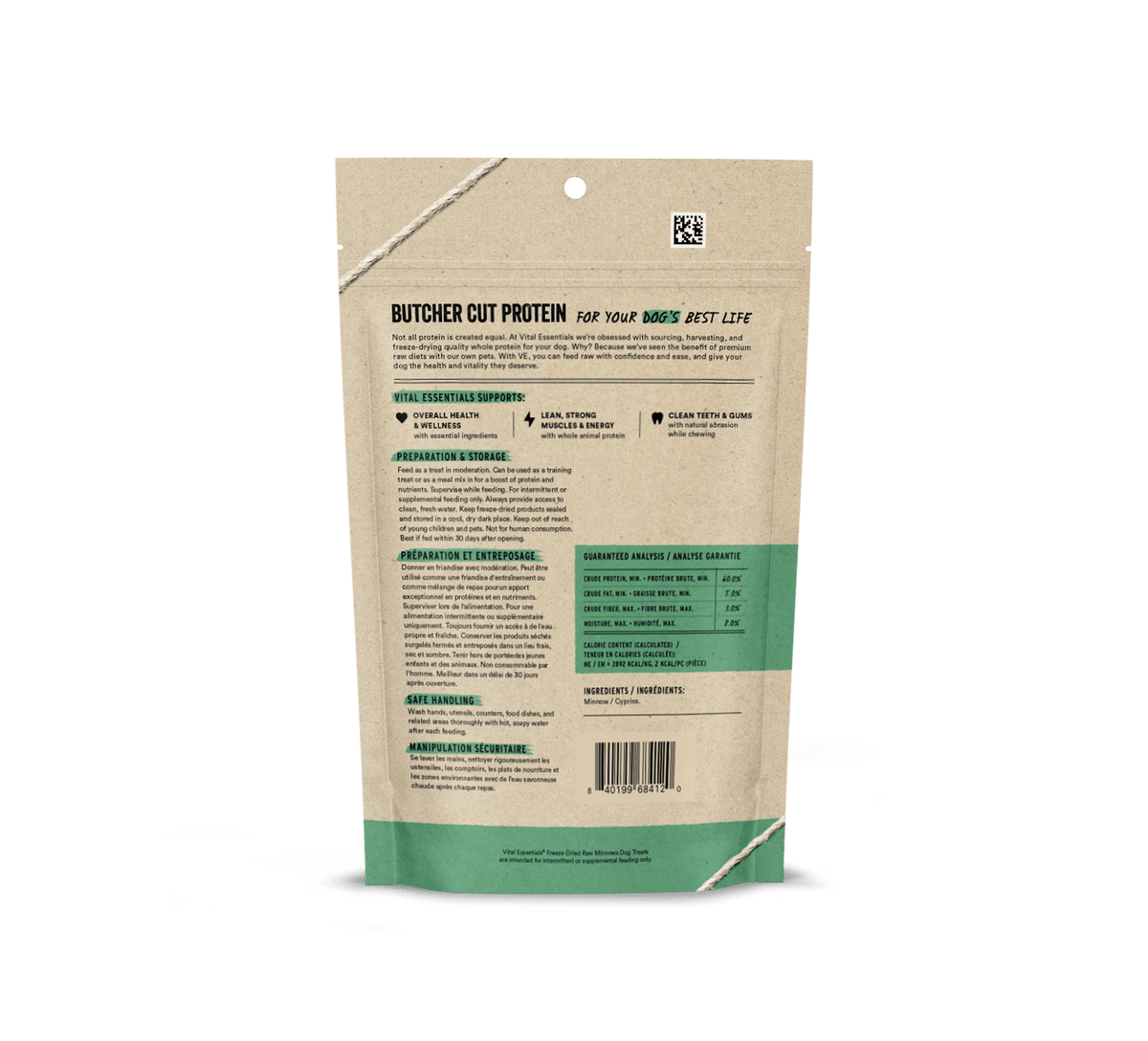 Vital Essentials Minnows FD Dog Treats 2.5 oz