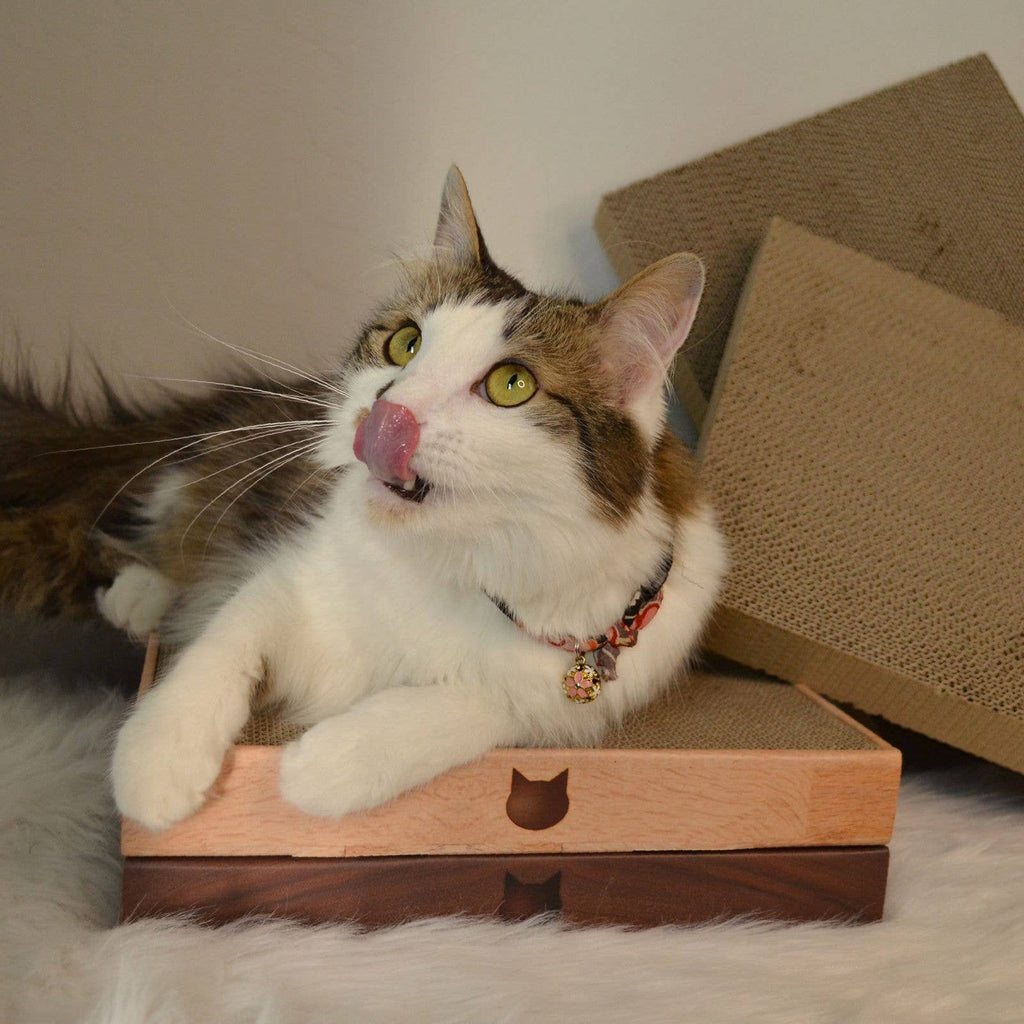 Premium High-density Cat Scratcher (Dark Cherry)