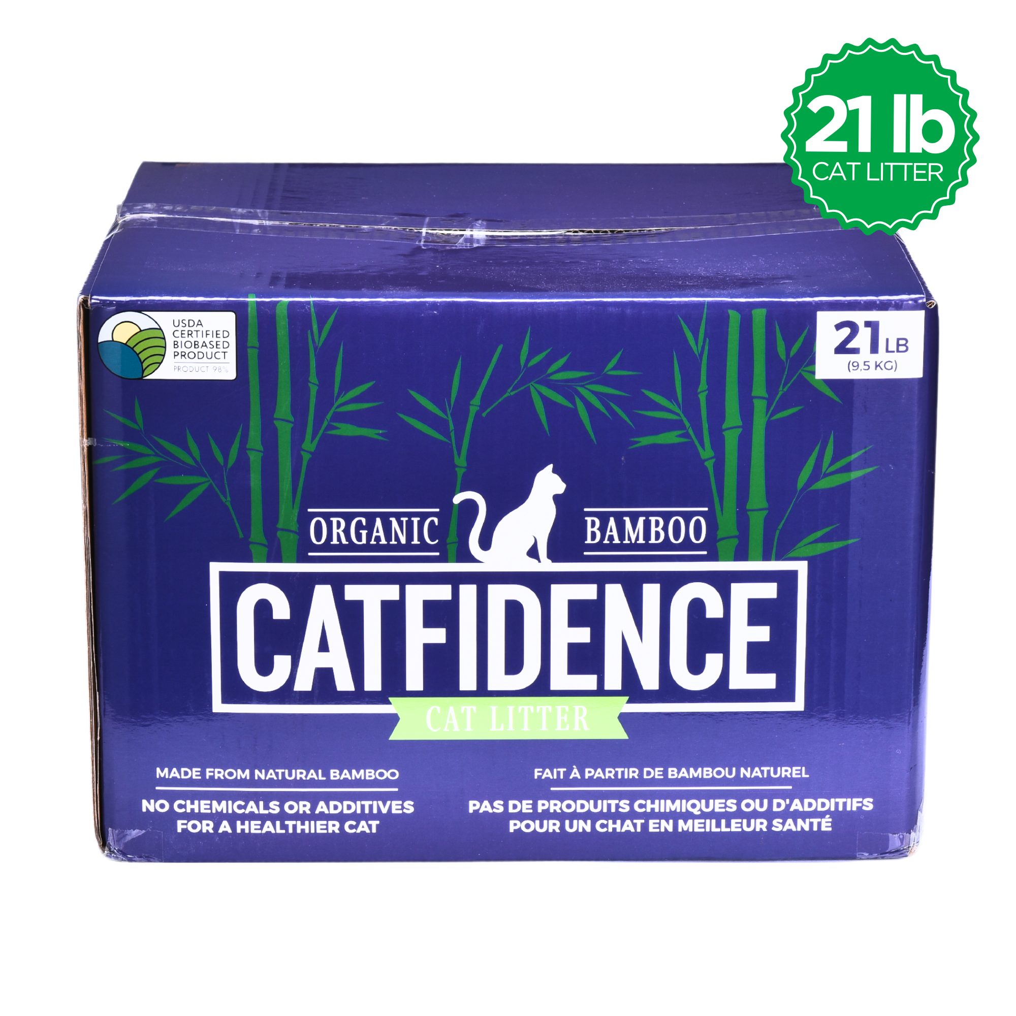 Catfidence® Organic Bamboo Cat Litter, Non-Clumping 21lb
