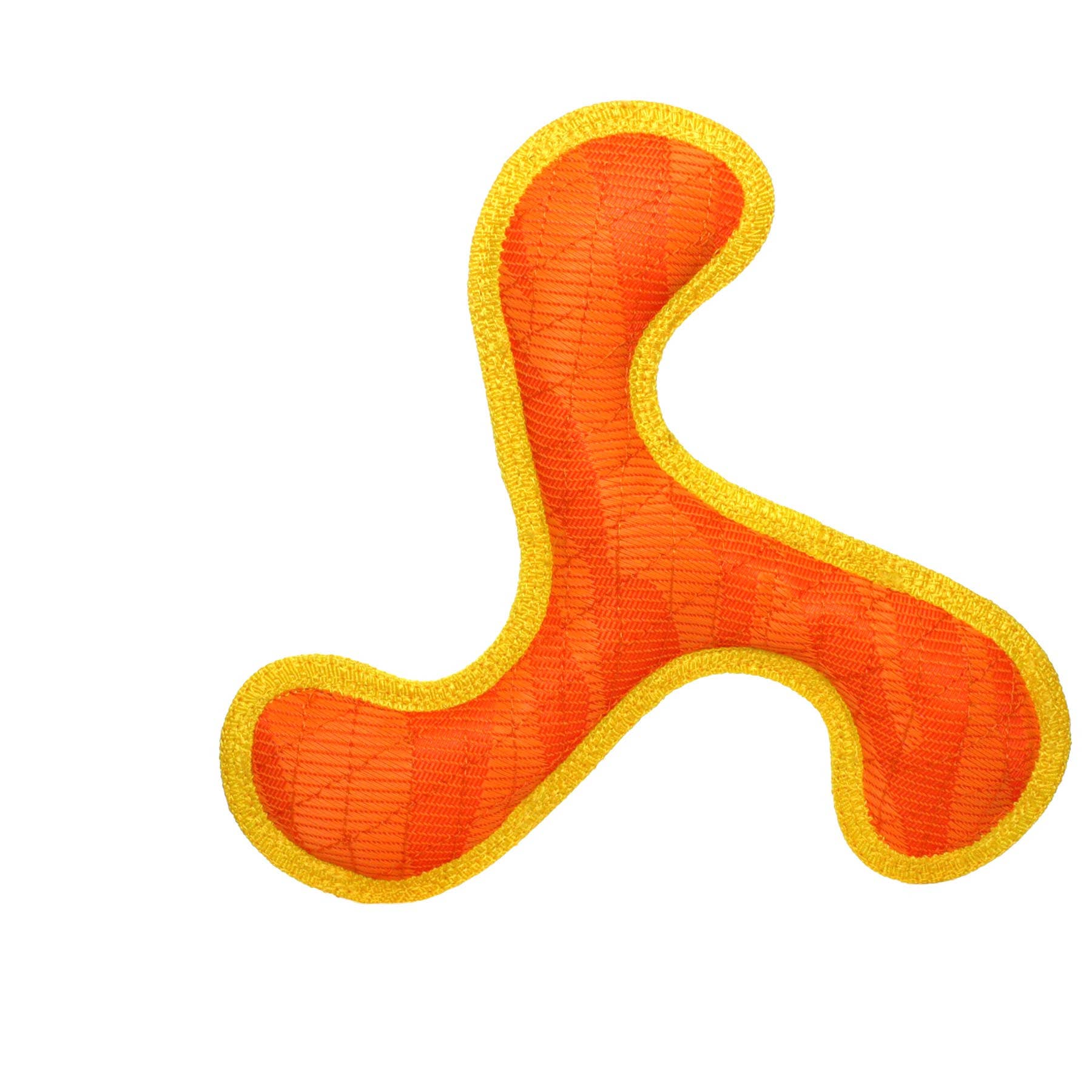 DuraForce Boomerang Tiger - Orange, Durable, Squeaky Dog Toy