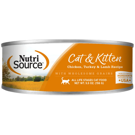 NutriSource Chicken Turkey & Lamb Cat Food 5 oz Can